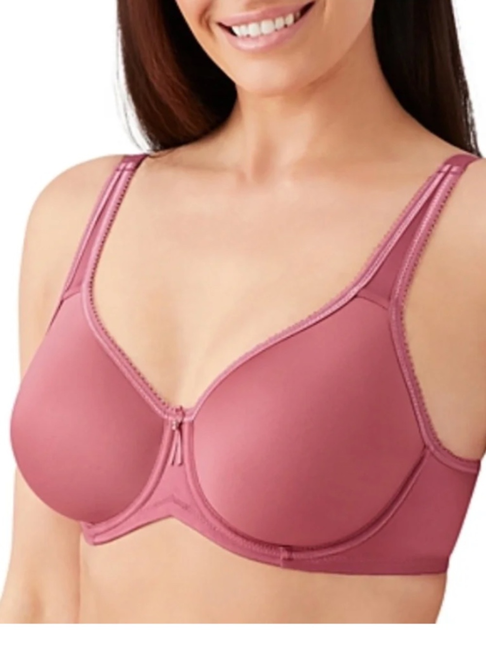 Wacoal Basic Beauty Full-Figure Spacer Underwire T-Shirt Bra Pink Size 32D - Picture 1 of 3